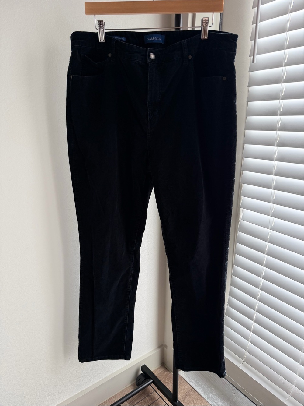 Velvet Cotton Pants Jeans High Rise Straight Leg Size 16 XL